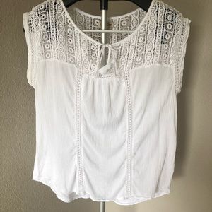 Lucky brand fringe tassels crochet tank top